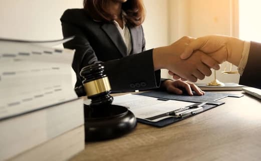 Legal scales of justice on a desk